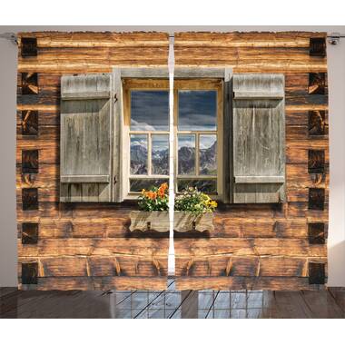 White Rustic Barn Wood Door 3D Curtain Blockout Drapes Fabric Window Photo Print 