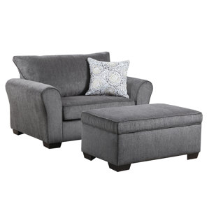 Derry Modern Chair and a Half by Simmons Upholstery by Alcott Hill