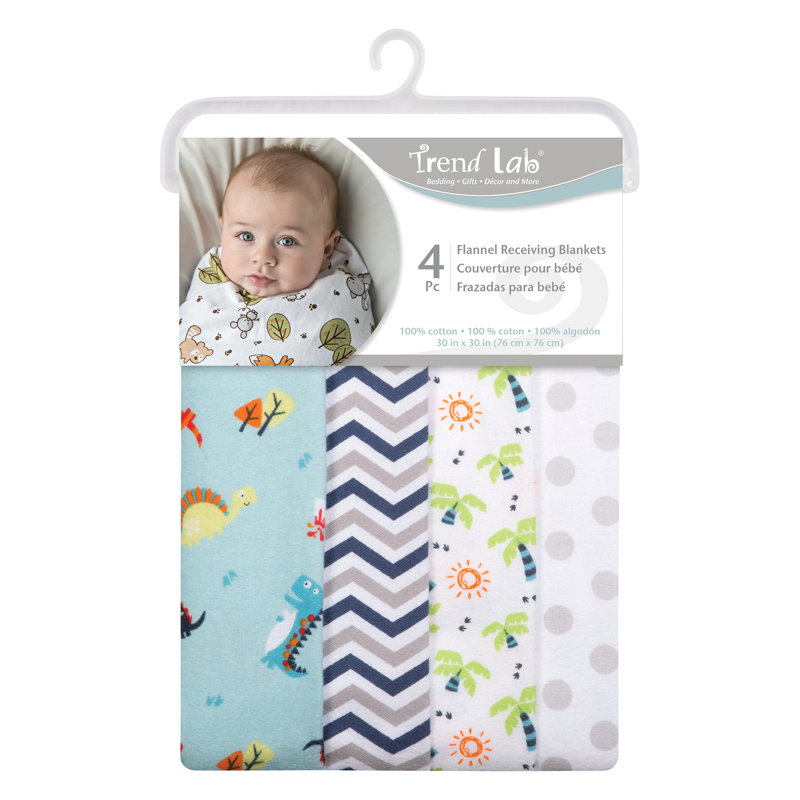 5 Piece Flannel Receiving Blanket Set 30 x 30 Soft Lightweight Warm /& Comfortable