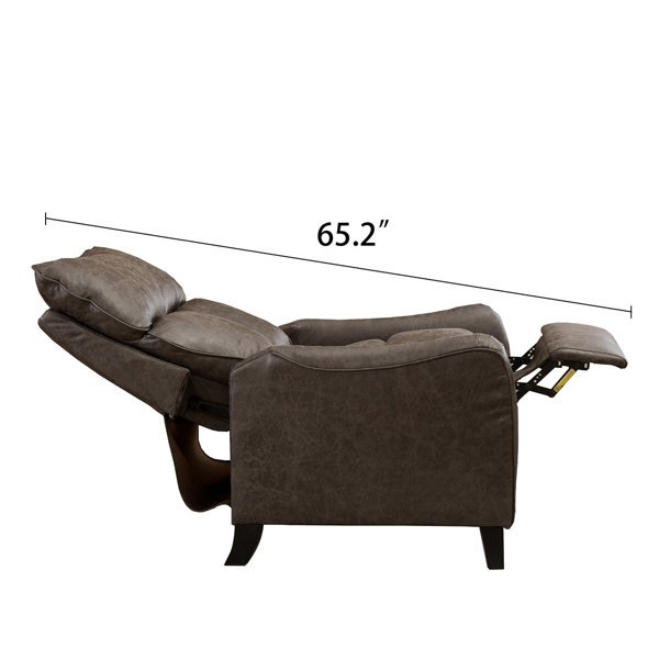 Latitude Run Aubriauna Genuine Leather Manual Recliner Wayfair