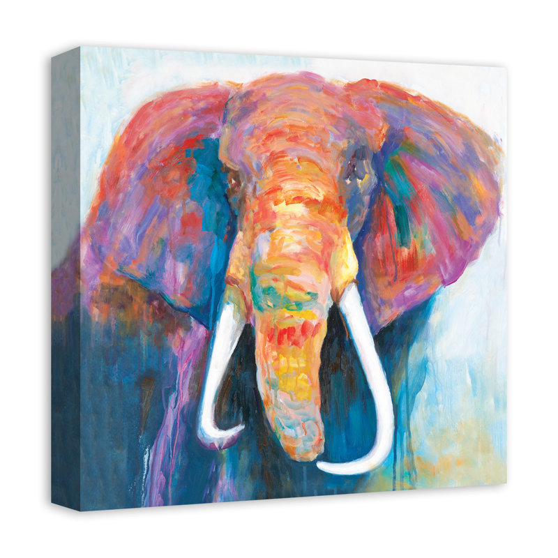 World Menagerie Elephant Watercolor Painting Print On Canvas