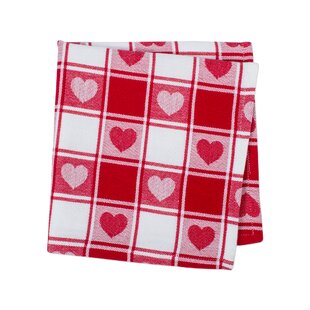 12 inches x 12 inches Single Ply Cotton Napkins Valentine Heart Set of 6 