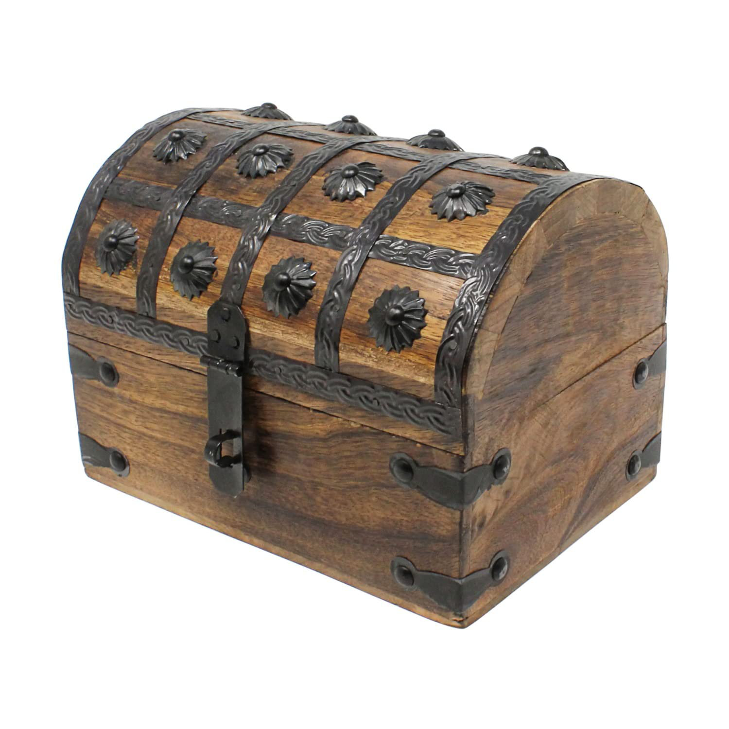 Loon Peak® Wooden Pirates Treasure Chest Box Pirate Treasure Map and ...