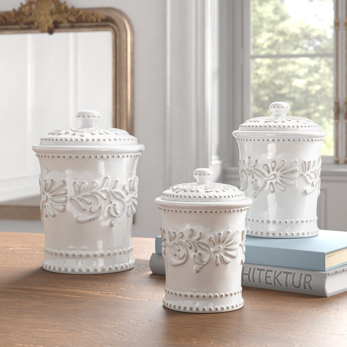 Decorative 3-Piece Ceramic Kitchen Canister Sets – Designs You’ll LOVE ...