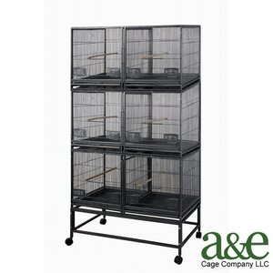 3 Level Bird Cage with 3 Removable Dividers and 6 Units