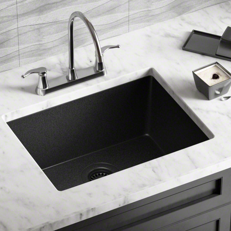 Mrdirect Granite Composite 22 X 17 Undermount Kitchen Sink With Granite Composite 22 X 17 Undermount Kitchen Sink With Strainer