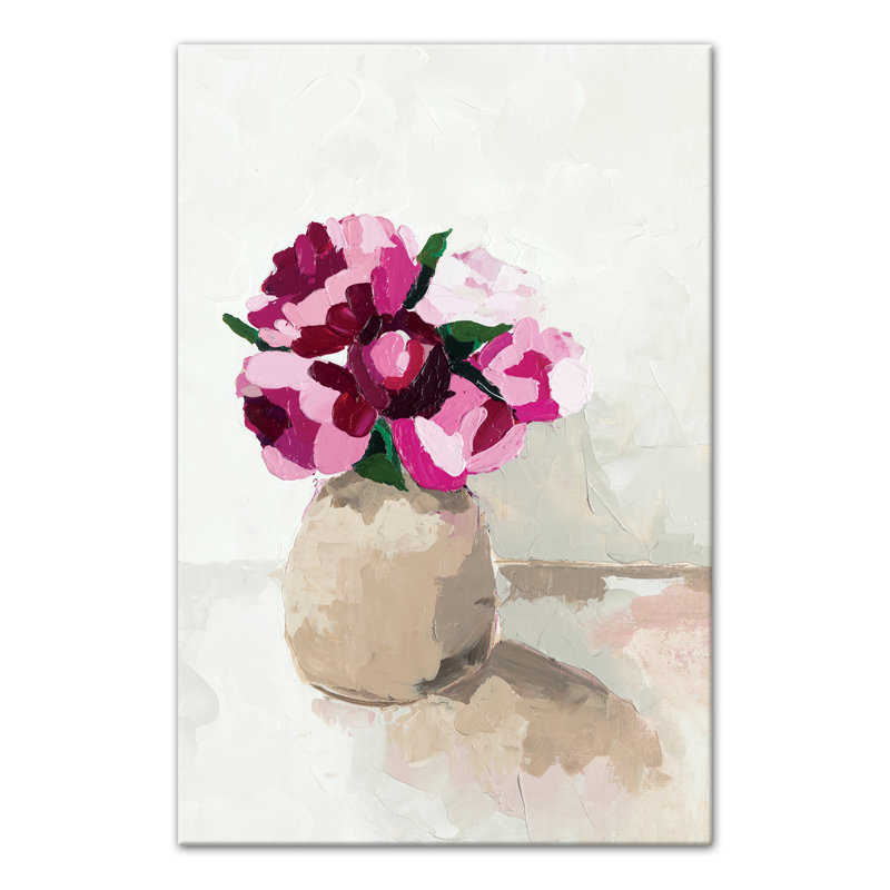 House Of Hampton Little Flowers In Vase Acrylic Painting Print