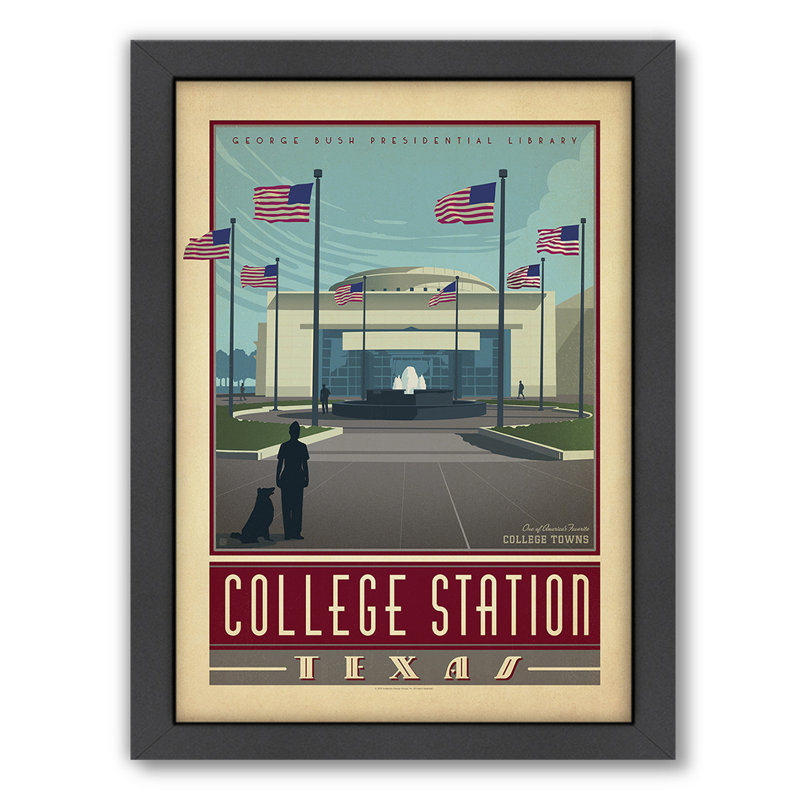 East Urban Home College Station Tx Framed Vintage Advertisement Wayfair