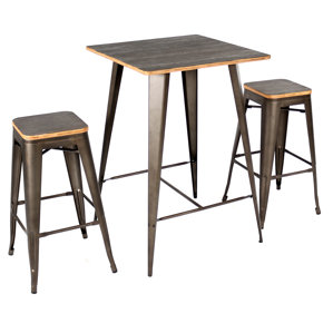 Claremont 3 Piece Pub Table Set by Tre..