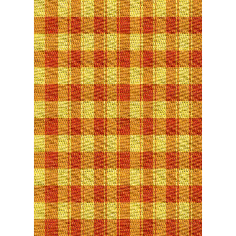East Urban Home Gonzales Plaid Wool Yellow Area Rug Wayfair