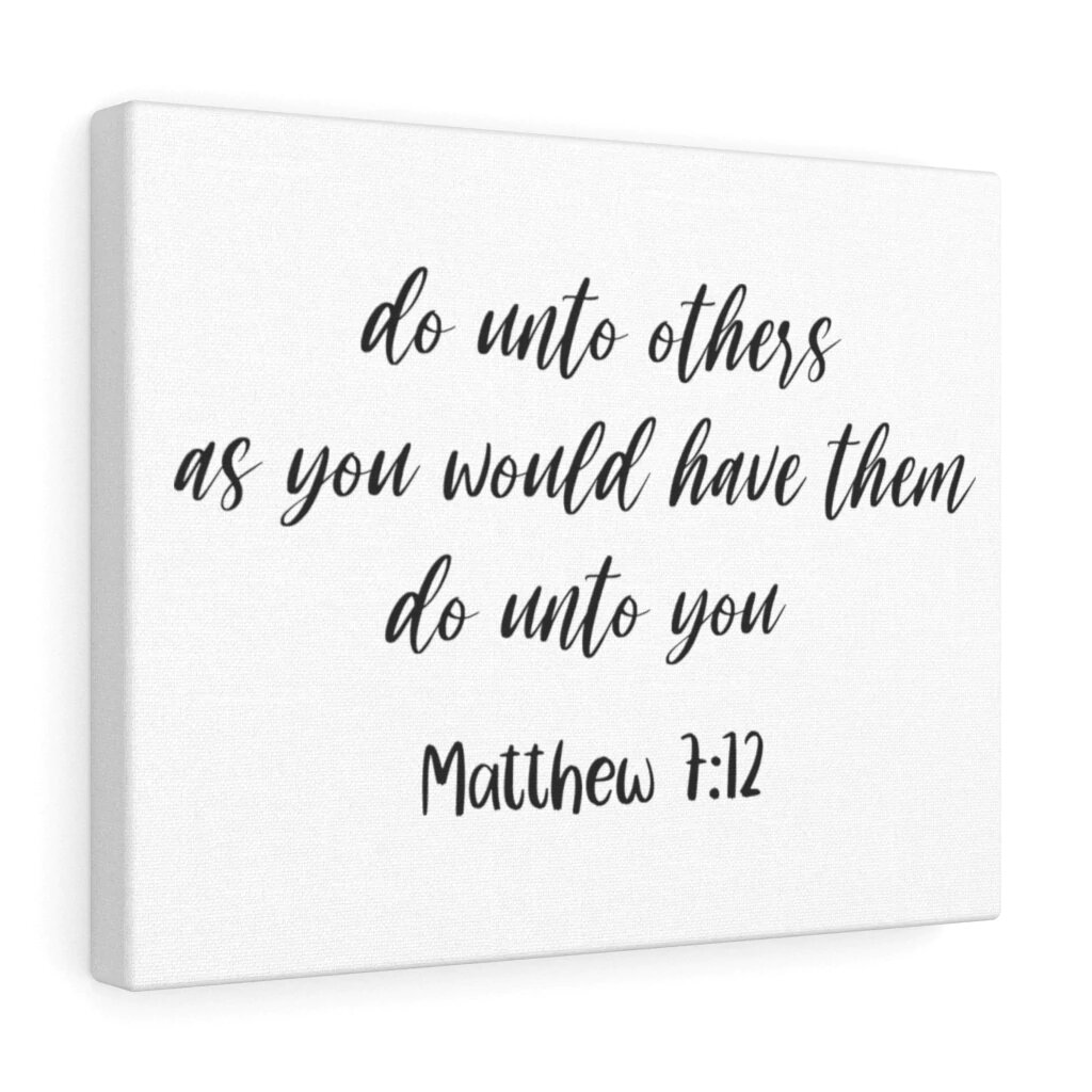 Trinx Do Unto Others Matthew 712 Christian Wall Art Bible Verse Print