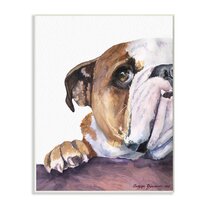 Bulldog Dog Art Print P/L Matted 