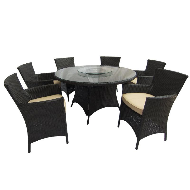 Breakwater Bay Brookfield 7 Piece Dining Set With Cushions Brookfield 7 Piece Dining Set