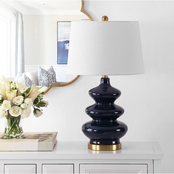 navy gold lamp