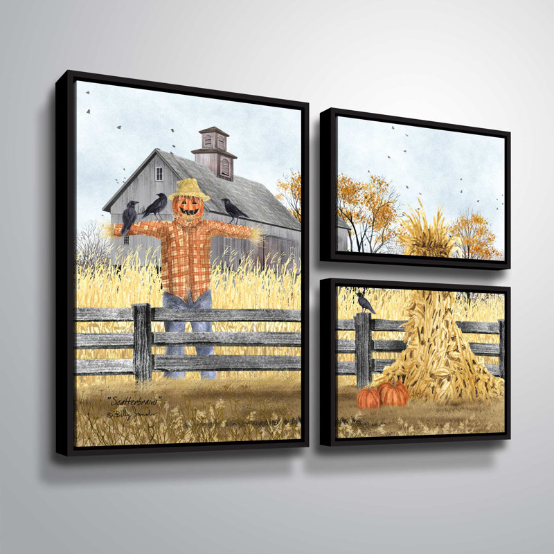August Grove Scatterbrains Framed Acrylic Painting Print Multi