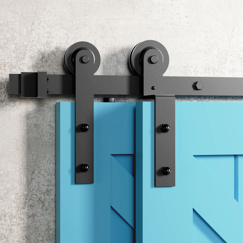 Vancleef Single Bypass Double Door Barn Door Hardware Kit Wayfair