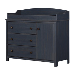 blue changing table