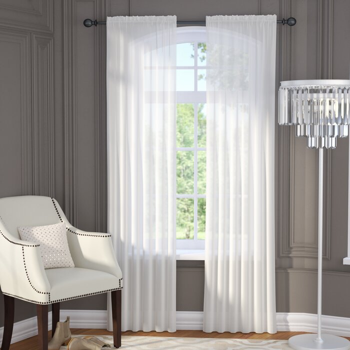 Brushgrove Solid Sheer Rod Pocket Curtains