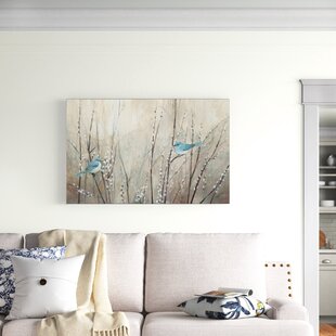 Bird Home Decor Two Bluebirds Canvas Wall Art Print