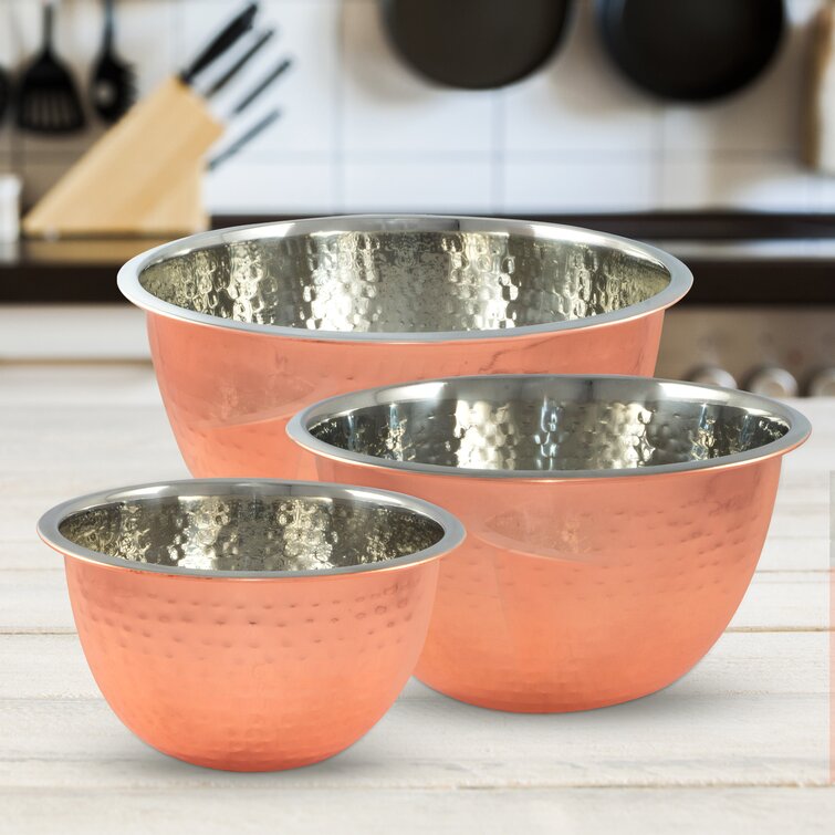 copper mixing bowls with lids