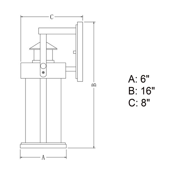 Birch Lane™ Pranay Rust Iron 16'' H Seeded Glass Outdoor Wall Lantern ...