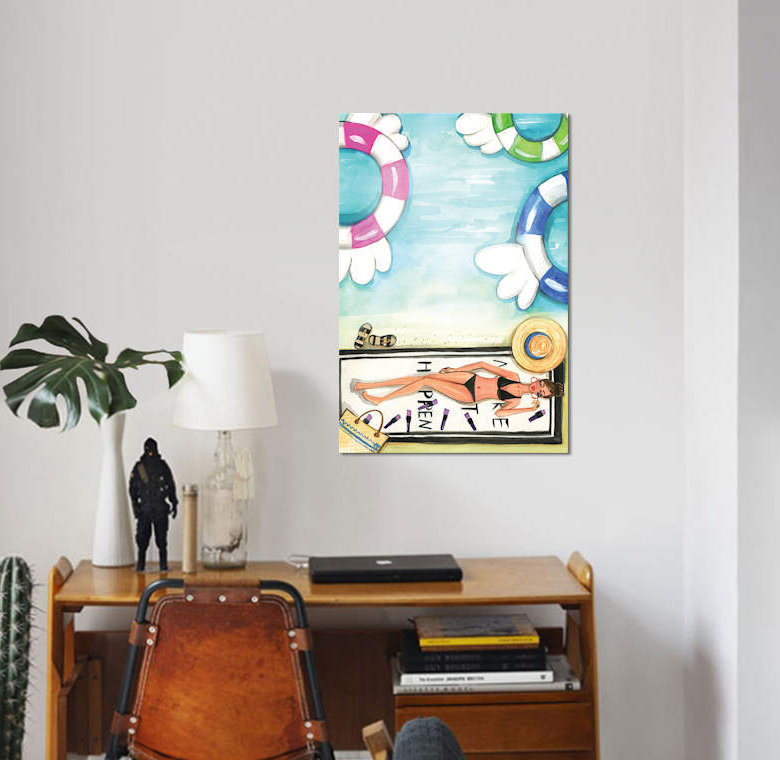 East Urban Home Maybelline New York Hamptons Invitation No Logo By Rongrong Devoe Graphic Art Print On Wrapped Canvas Wayfair
