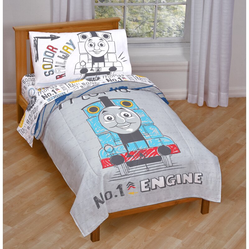 Thomas And Friends Doodle Days 4 Piece Toddler Bedding Set