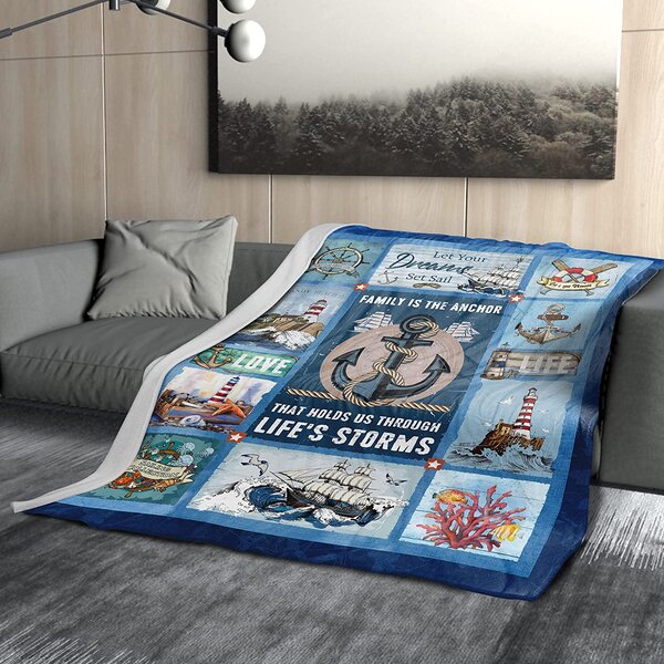Life is Better at The Lake Flannel Blanket,Soft Bedding Fleece Throw Couch Cover Decorative Blanket for Home Bed Sofa & Dorm 60x50 