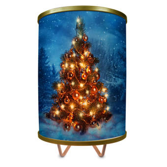 The Holiday Aisle Christmas Tree Aglow In The Snow 14 25 Table