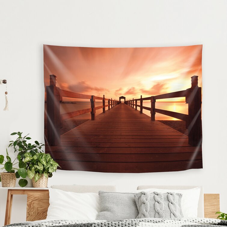 Countryside Bridge Colorful Woven Home Decor Wall Art Hanging Tapestry 