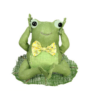 3D Rose Print of Adorable Green Frog On Spring Background Pot Holder 8 x 8
