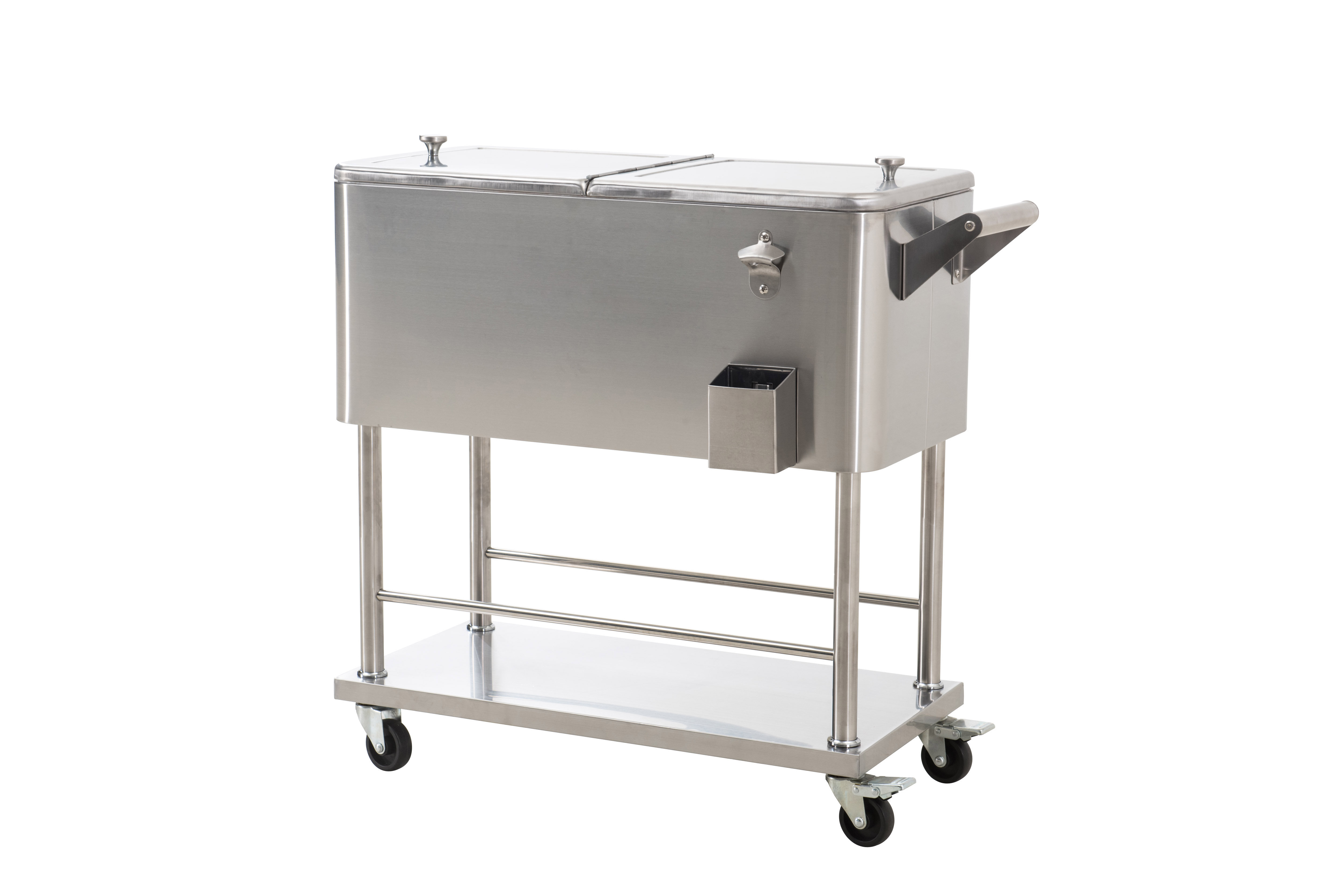 Sunjoy 80 Qt Grant Stainless Steel Cooler Reviews Wayfair