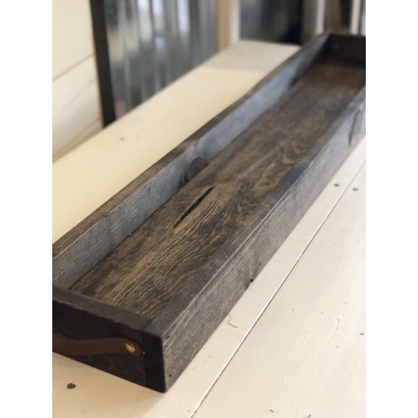 dark wood ottoman tray