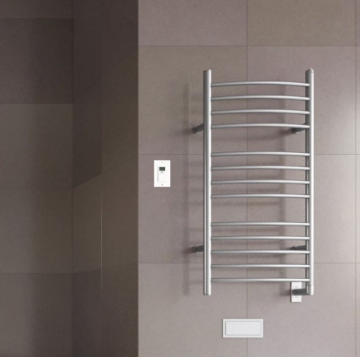 Ancona Svelte Rounded Wall Mount Electric Towel Warmer With Timer