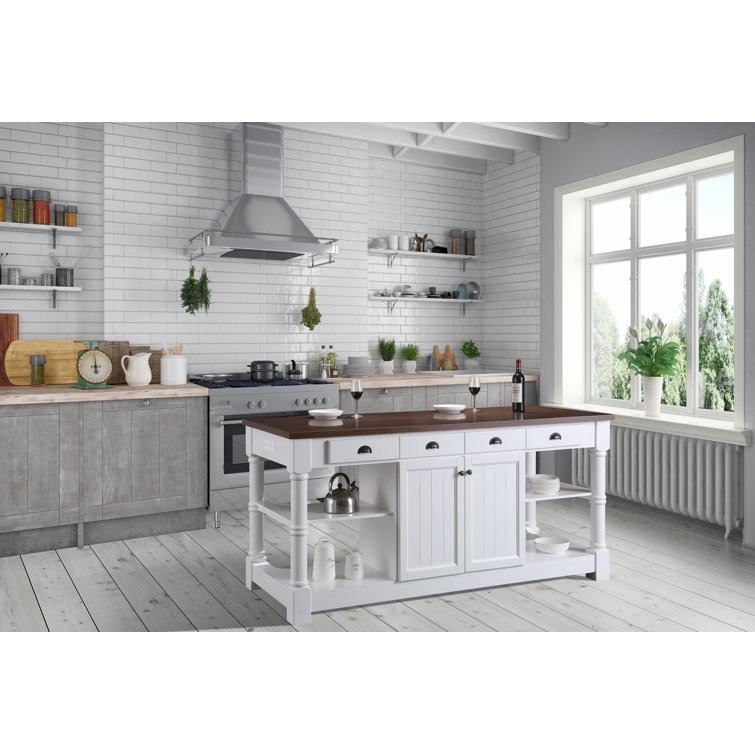 Dcor Design Kitchen Island With Manufacturer Wood Top Wayfair
