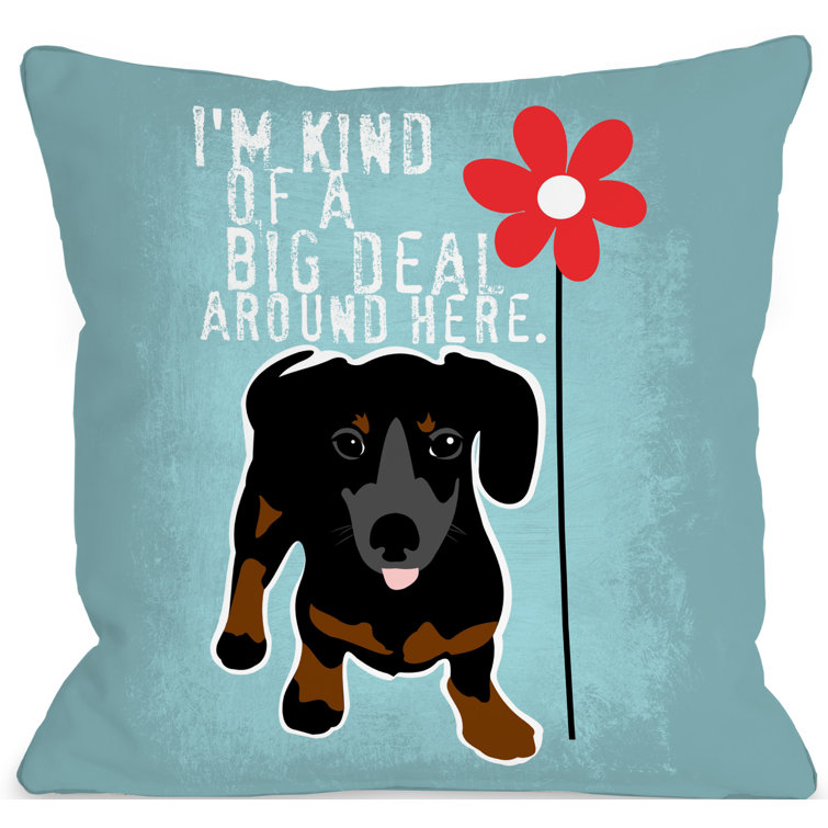 dachshund throw pillow