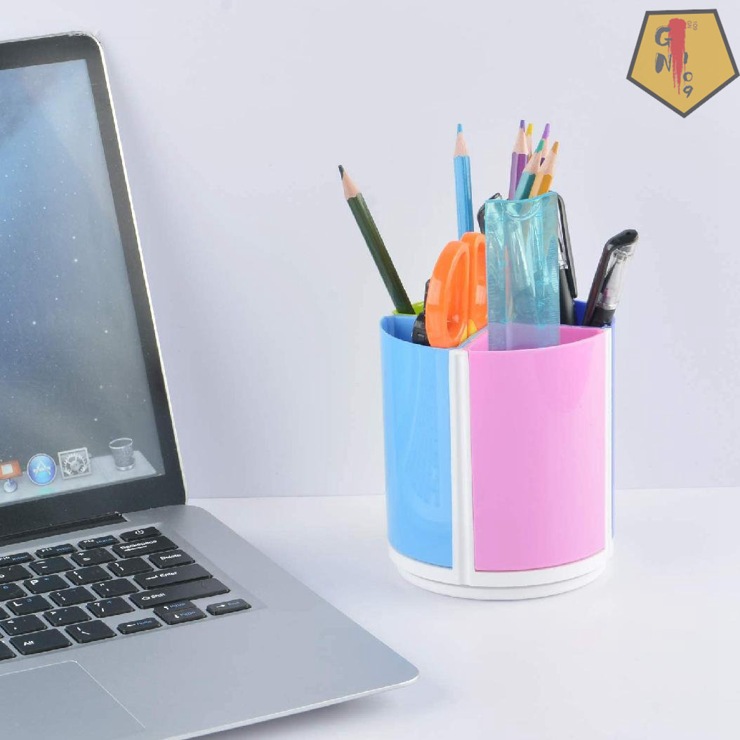 GN109 Spinning Desk Organizers For Pens And Pencils, Colored Pencil Cup