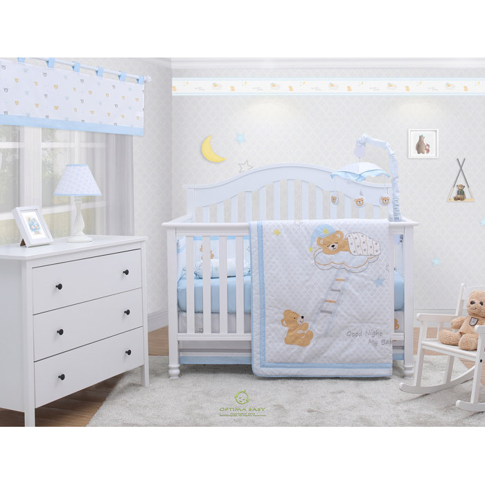 Rasmussen Moon And Star Teddy Bear Baby Nursery 6 Piece Crib Bedding Set Rasmussen Moon And Star Teddy Bear Baby Nursery 6 Piece Crib Bedding Set