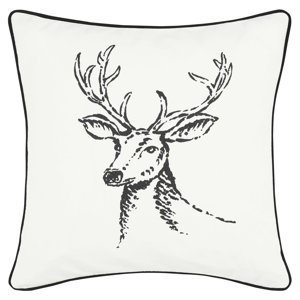 Winter Morning Stag 100% Cotton Throw Pillow
