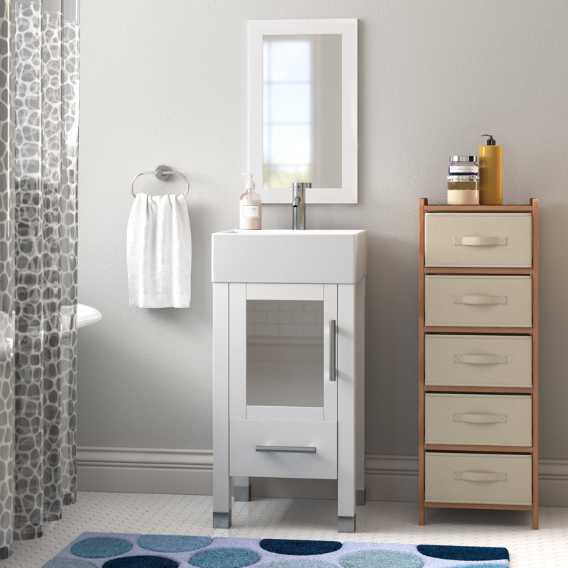 Latitude Run Searle 18" Single Bathroom Vanity Set with Mirror & Reviews | Wayfair