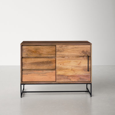 Ascent 40" Wide 3 Drawer Solid Mango Wood Server