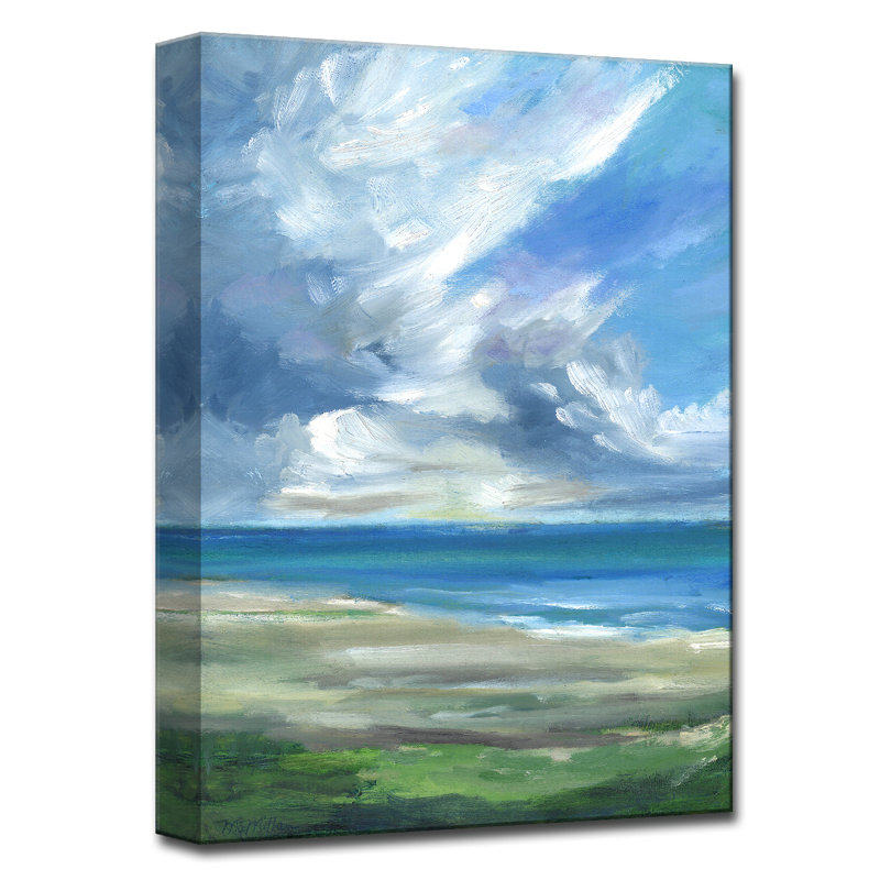 Beachcrest Home Big Sky Wrapped Canvas Acrylic Painting Print
