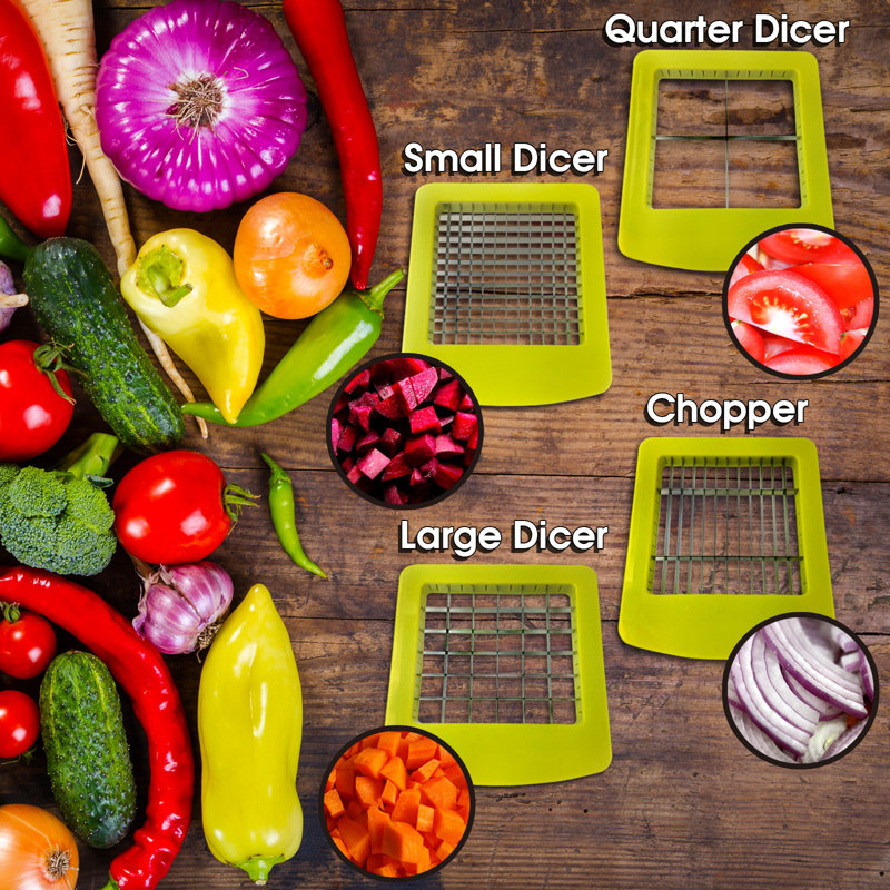 Mega Chef 10 Piece Salad Spinning Slicer Dicer And Chopper Set