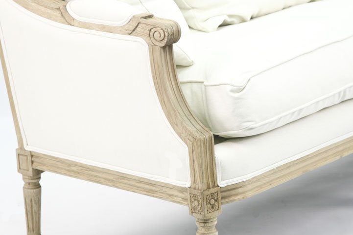 French Country sofa Louis Sofa #FrenchCountry #FrenchSofa #Belgianlinen