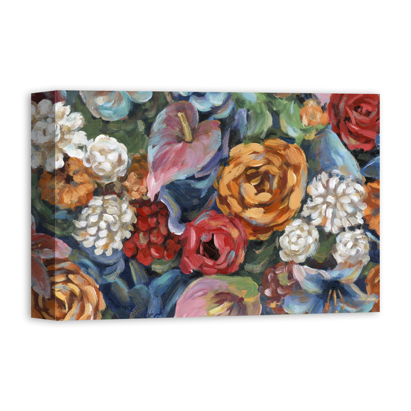 Alcott Hill Floral Fiesta Acrylic Painting Print On Canvas Wayfair