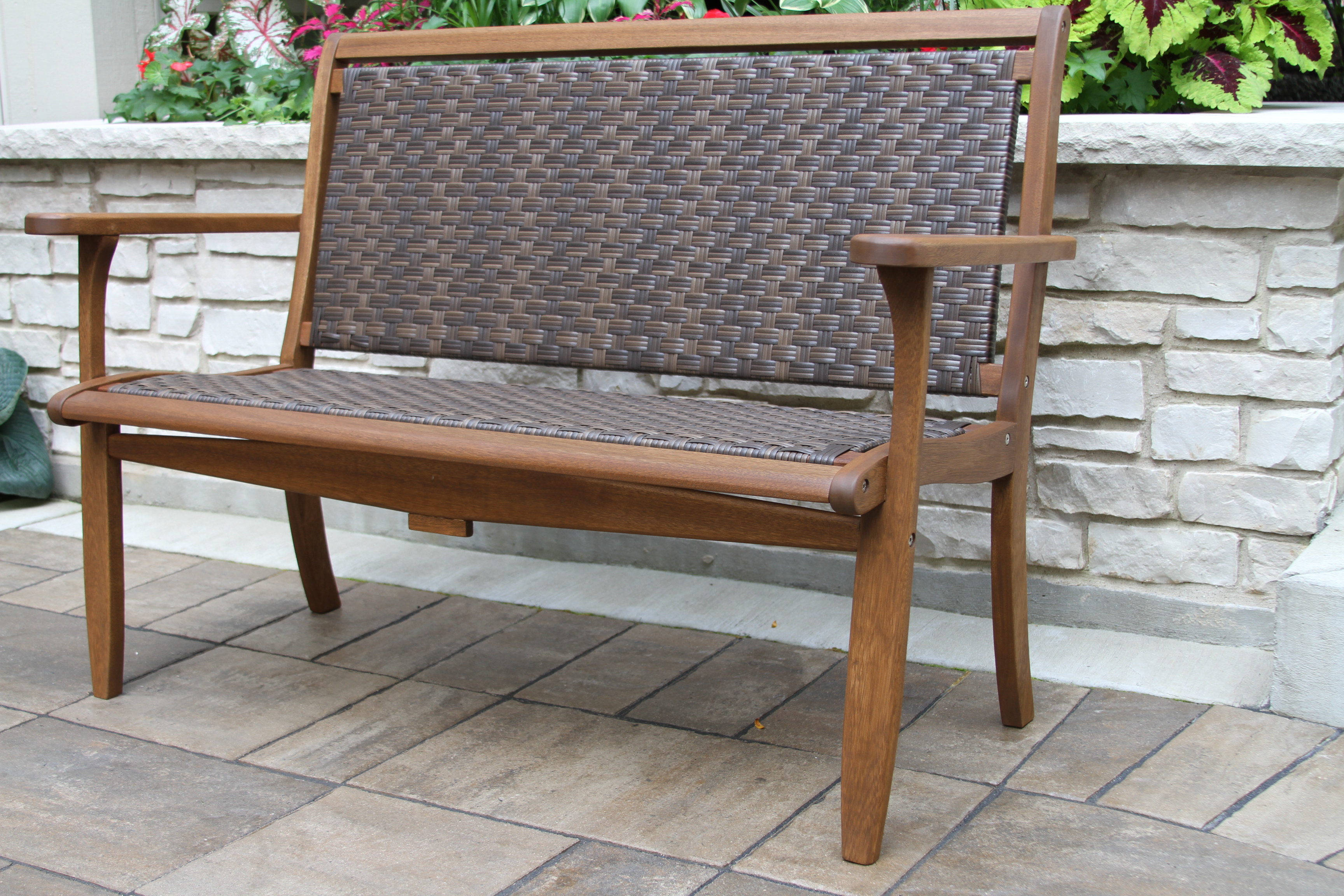 Nathen Lounger Wooden Garden Bench