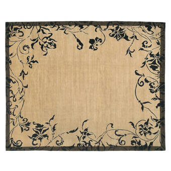 Tufenkian Donegal Branches Oriental Hand Knotted Wool Black Ivory Area Rug Wayfair
