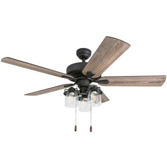 52 Glenpool 5 Blade Caged Ceiling Fan With Pull Chain And Light Kit Included Reviews Joss Main