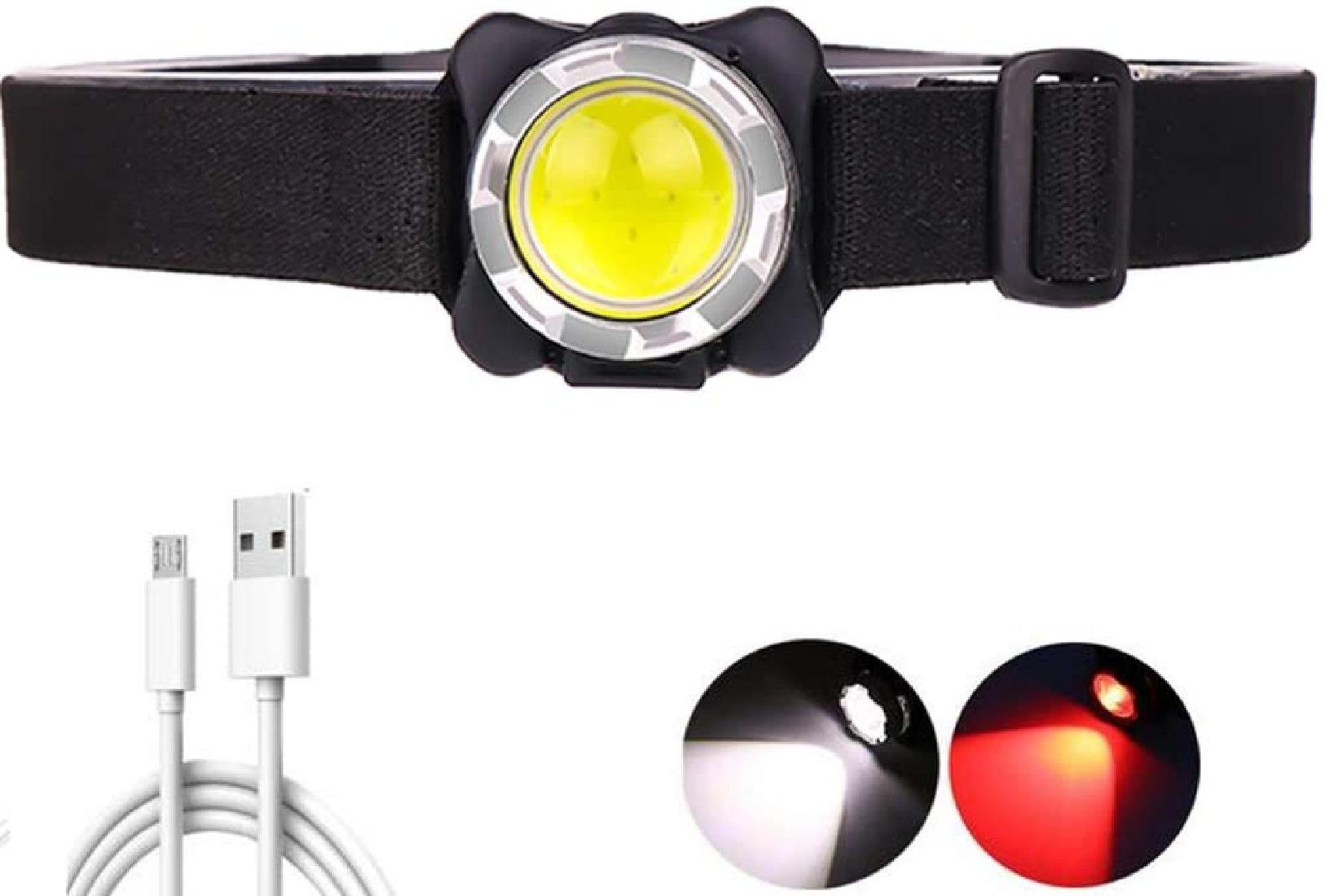 3 Modes COB LED Head Torch USB Rechargeable Headlamp Headlight Waterproof Lamp 