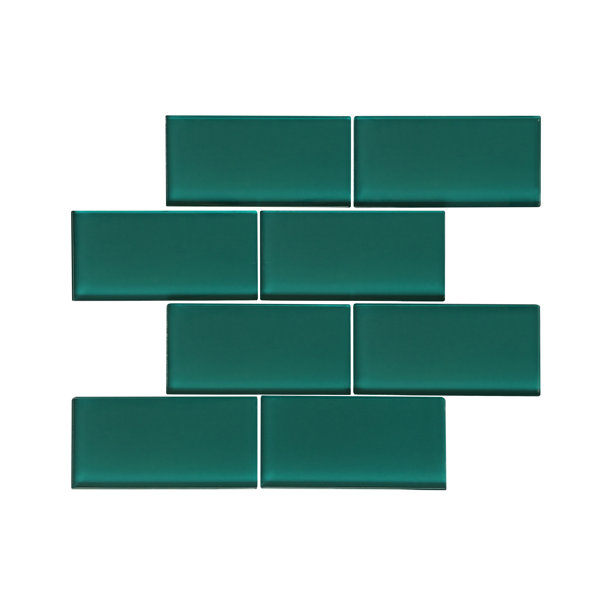 Ws Tiles Premium Series 3 X 6 Gl Subway Tile In Glossy Dark Ws Tiles Premium Series 3 X 6 Gl Subway Tile In Glossy Dark Teal Reviews Wayfair